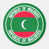 Maldiven Round Emblem Magneet (Voorkant)