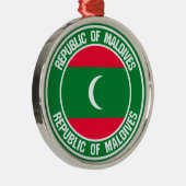 Maldiven Round Emblem Metalen Ornament (Rechts)