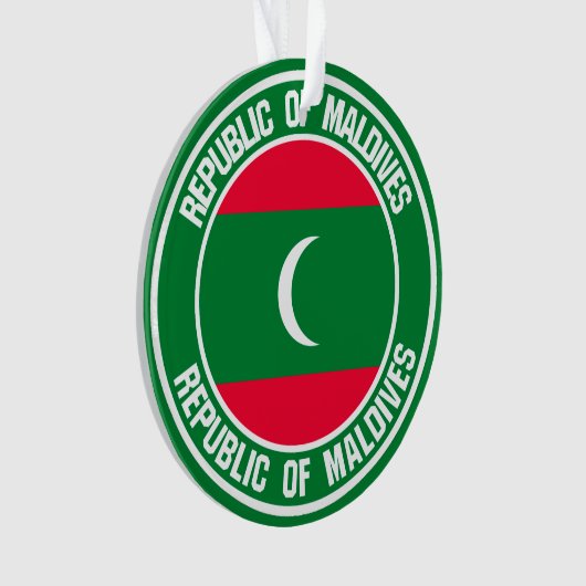 Maldiven Round Emblem Ornament (voorkant)
