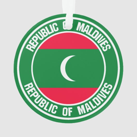 Maldiven Round Emblem Ornament (achterkant)