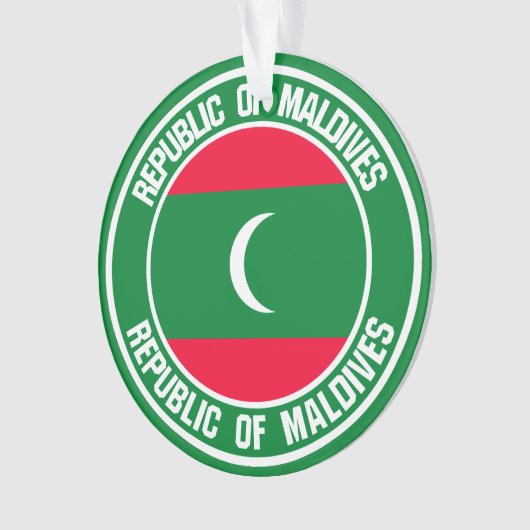 Maldiven Round Emblem Ornament (voorkant)