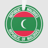 Maldiven Round Emblem Ornament (voorkant)
