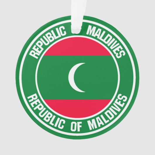 Maldiven Round Emblem Ornament (voorkant)