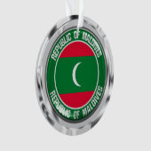 Maldiven Round Emblem Ornament (voorkant)