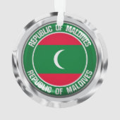 Maldiven Round Emblem Ornament (achterkant)
