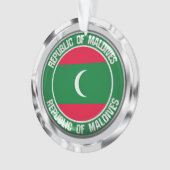 Maldiven Round Emblem Ornament (voorkant)
