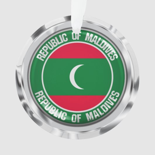 Maldiven Round Emblem Ornament (voorkant)