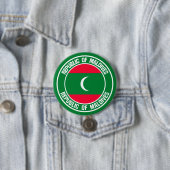 Maldiven Round Emblem Ronde Button 7,6 Cm (In situ)