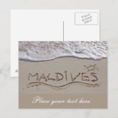 Maldiven strandbord briefkaart (Voorkant / Achterkant)