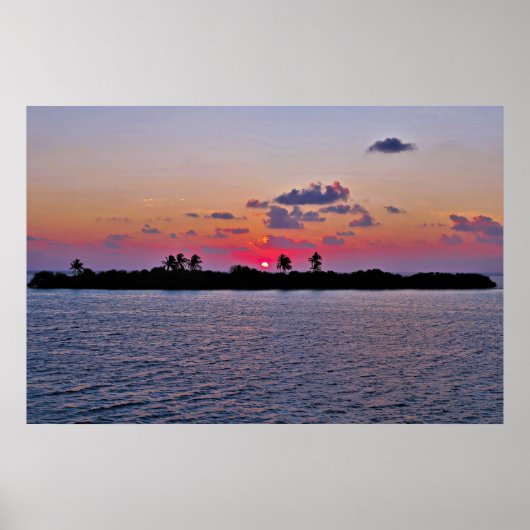 Maldiven Sunrise Poster (Voorkant)