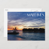 maldiven sunset bungalows briefkaart (Voorkant / Achterkant)