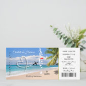 Maldiven Ticket Pass Destination Wedding Kaart (Staand voorkant)