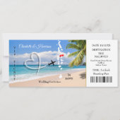 Maldiven Ticket Pass Destination Wedding Kaart (Voorkant)