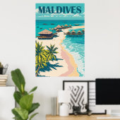 Maldiven Travel Poster (Thuiskantoor)