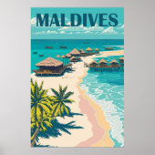 Maldiven Travel Poster (Voorkant)