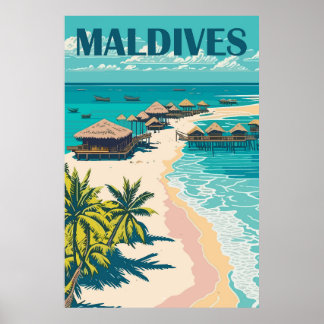 Maldiven Travel Poster