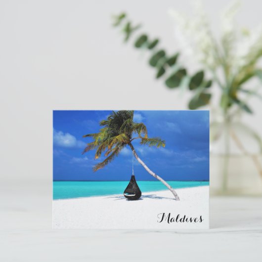 Maldiven Tropical Beach Travel Photo Briefkaart (Staand voorkant)