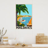 Maldiven Tropische Eilanden Reisposter Roger Poster (Keuken)