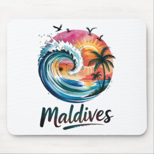 Maldiven Tropische Zonsondergang En Surf Design Vo Muismat