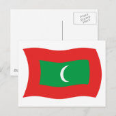Maldiven Vlag Ansichtkaart Briefkaart (Voorkant / Achterkant)