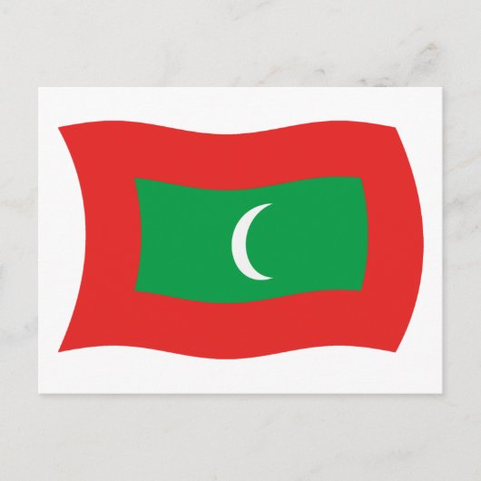 Maldiven Vlag Ansichtkaart Briefkaart (Voorkant)