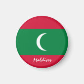 Maldiven vlag & Azië - reizen/sportfans Magneet (Voorkant)
