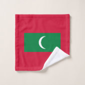 Maldiven vlag bad handdoek (Wasdoekje)