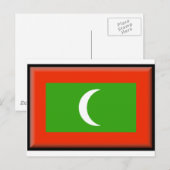 Maldiven vlag briefkaart (Voorkant / Achterkant)