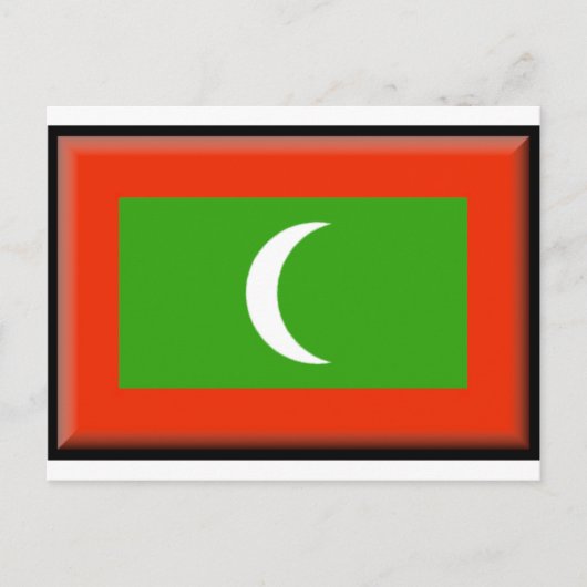 Maldiven vlag briefkaart (Voorkant)