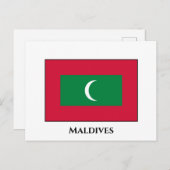 Maldiven vlag briefkaart (Voorkant / Achterkant)