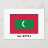 Maldiven vlag briefkaart (Voorkant)