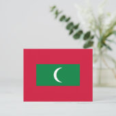 Maldiven vlag briefkaart (Staand voorkant)