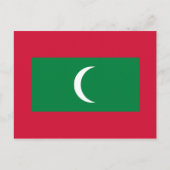 Maldiven Vlag Briefkaart (Voorkant)