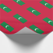 Maldiven vlag cadeaupapier (Hoek)