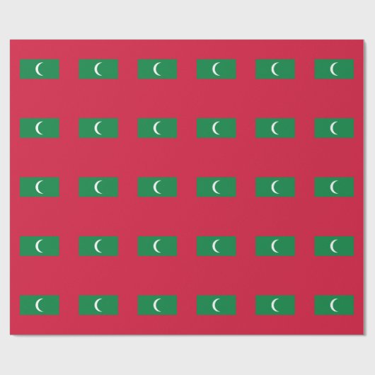 Maldiven vlag cadeaupapier (Vlak)