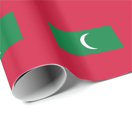 Maldiven vlag cadeaupapier (Rol Hoek)