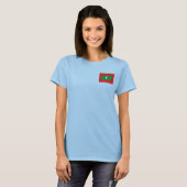 Maldiven Vlag en Kaart Dk T-Shirt (Voorkant volledig)