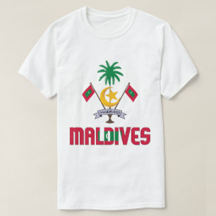 Maldiven vlag en wapenschild t-shirt