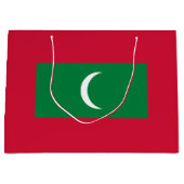 Maldiven vlag groot cadeauzakje (Voorkant)