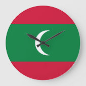 Maldiven vlag grote klok (Voorkant)