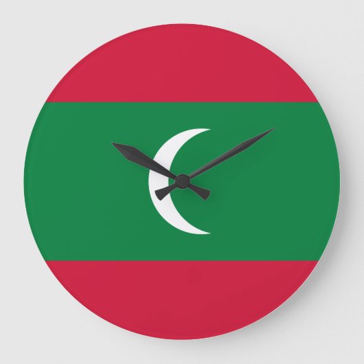 Maldiven vlag grote klok (Voorkant)