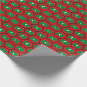 Maldiven Vlag Honingcomb Wrappapier Cadeaupapier (Hoek)