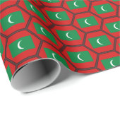 Maldiven Vlag Honingcomb Wrappapier Cadeaupapier (Rol Hoek)