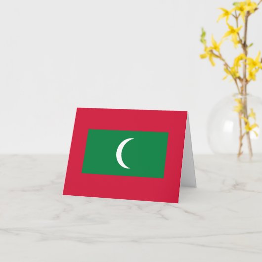 Maldiven vlag kaart (Gele Bloem)