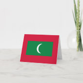 Maldiven vlag kaart (Voorkant)