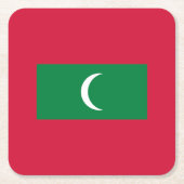 Maldiven vlag kartonnen onderzetters (Voorkant)