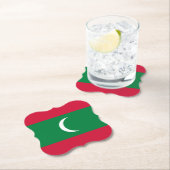 Maldiven vlag kartonnen onderzetters (Insitu)