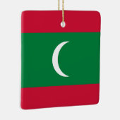Maldiven vlag keramisch ornament (Rechts)
