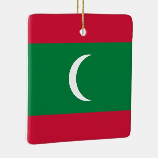 Maldiven vlag keramisch ornament (Rechts)