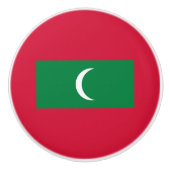 Maldiven vlag keramische knop (Voorkant)